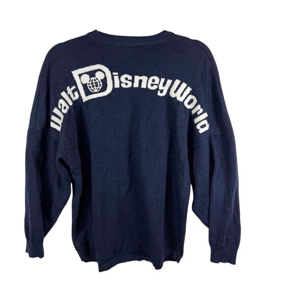 Disney Parks Spirit Jersey Adult Small Crewneck Sweater Walt Disney World Navy - Picture 2 of 9